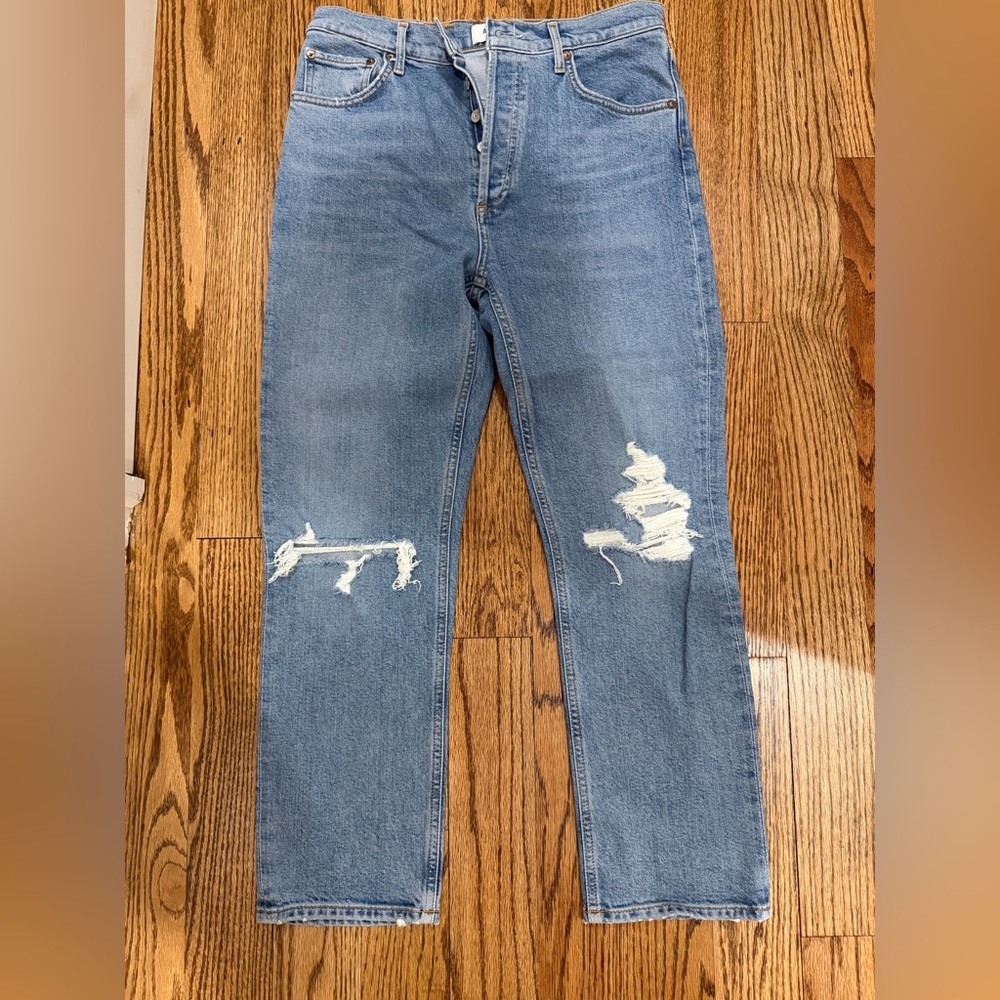 AGolde ripped Riley  jeans
